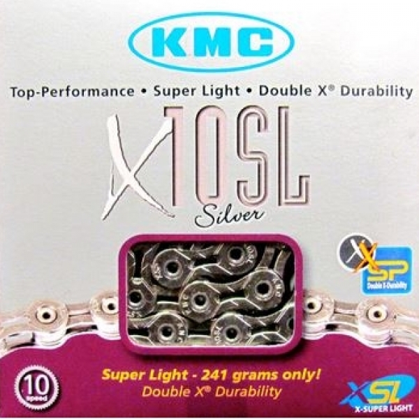 KMC X10SL 10 speed chain  - superlight @ 241g