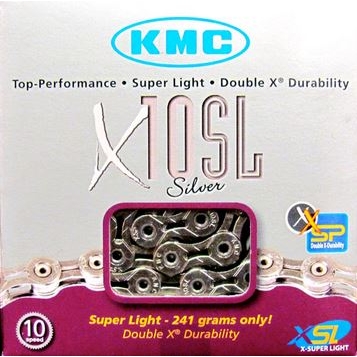 KMC X10SL 10 speed chain  - superlight @ 241g