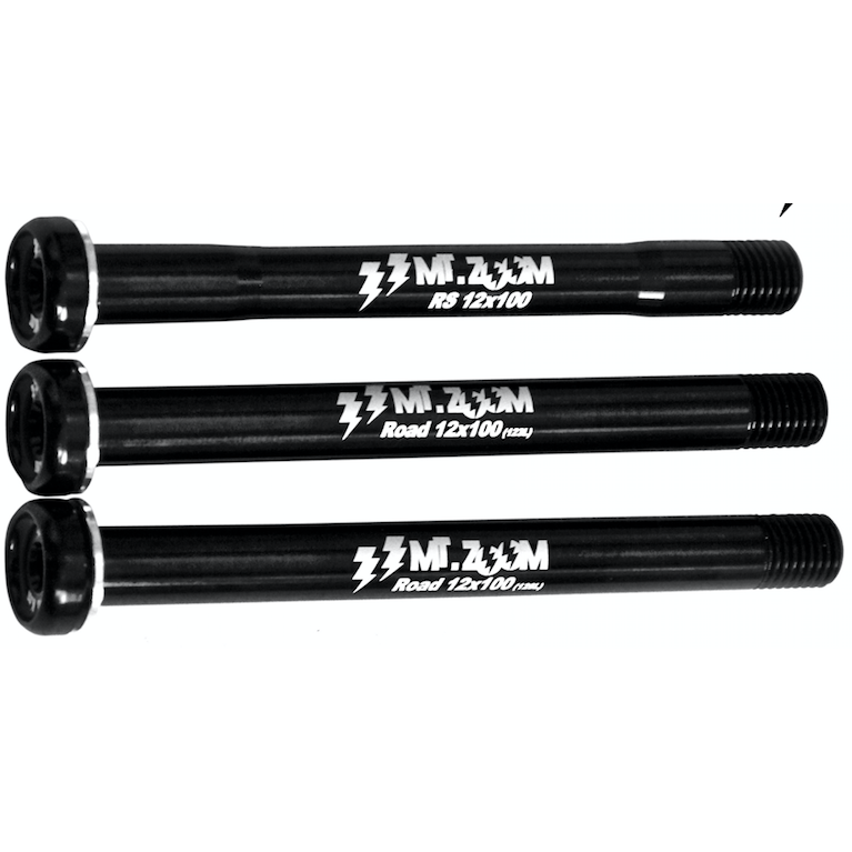 MT ZOOM EThru road/cx front thru axles, 3 lengths